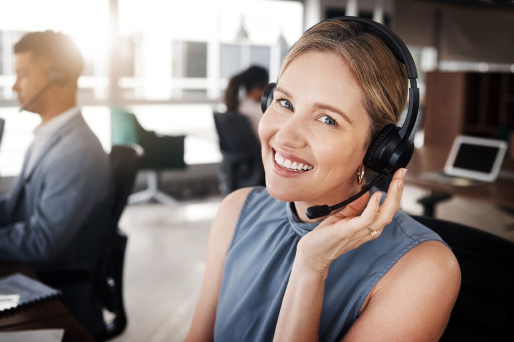 Professional call centre representative providing travel and hospitality customer service